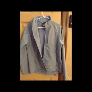 Black Diamond light blue jacket.  Fleece inside